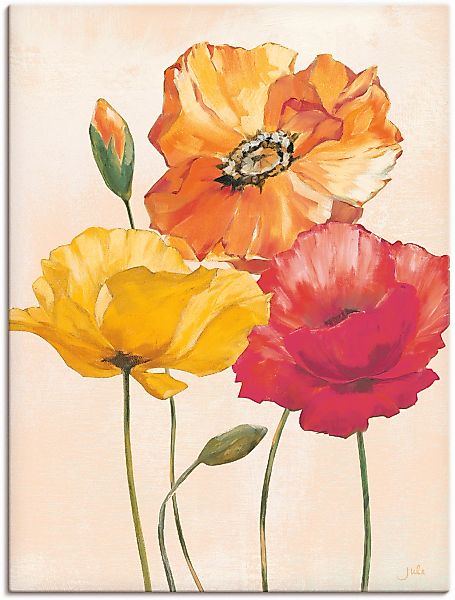 Artland Wandbild "Bunte Mohnblumen I" Blumenbilder 1 Stk. tlg. als Alubild, günstig online kaufen