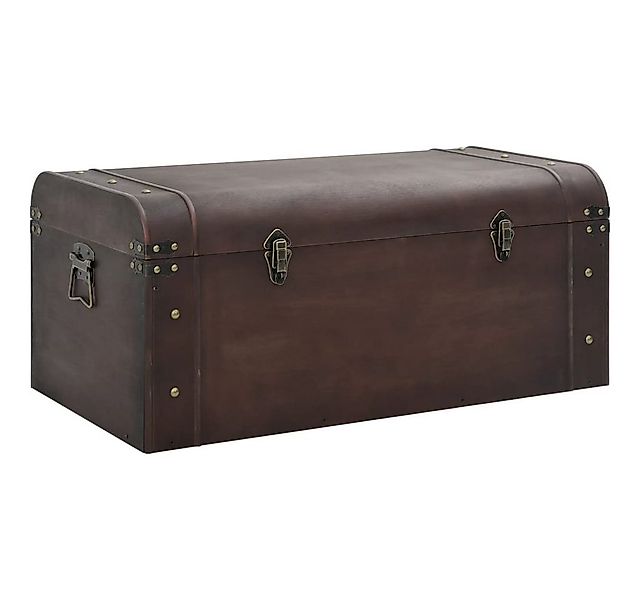 vidaXL Aufbewahrungsbox Schatztruhe mit Riegeln Dunkelbraun 79,5x39,5x39,5 günstig online kaufen