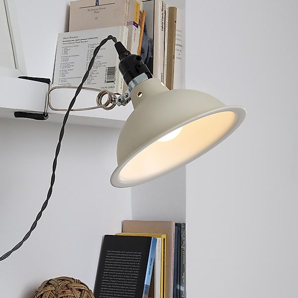 Klemmleuchte Pepper, E27, beige günstig online kaufen