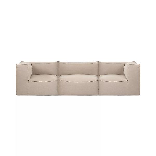 ferm LIVING - Catena Modular 3-Sitzer Sofa - natur/Rich Linen/BxHxT 335x76x günstig online kaufen