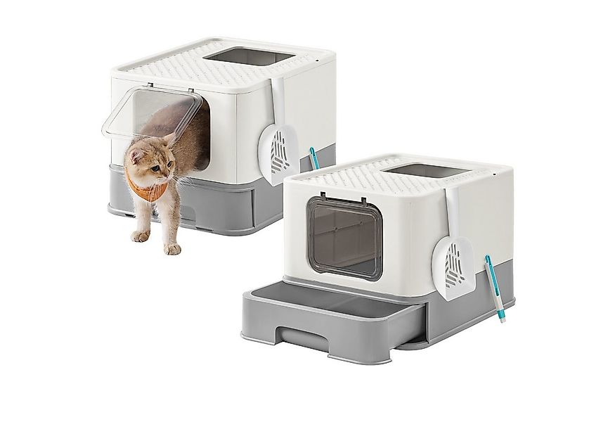 FEANDREA Katzentoilette, Katzenklo, mit Deckel, für Mehrkatzenhaushalte günstig online kaufen