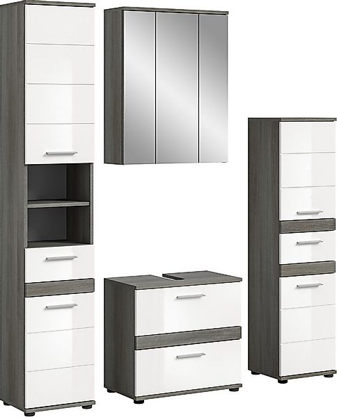 welltime Badmöbel-Set LUCCA, 4-teilig, TOPSELLER!, MDF Hochglanzfront, best günstig online kaufen