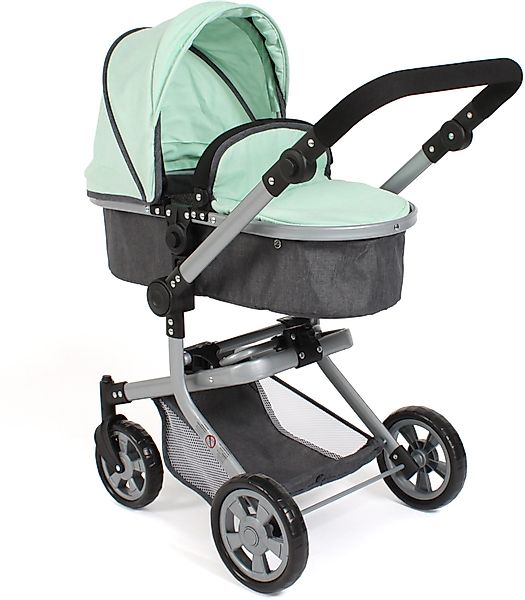 CHIC2000 Kombi-Puppenwagen Mika, Grau-Mint, mit schwenkbaren günstig online kaufen