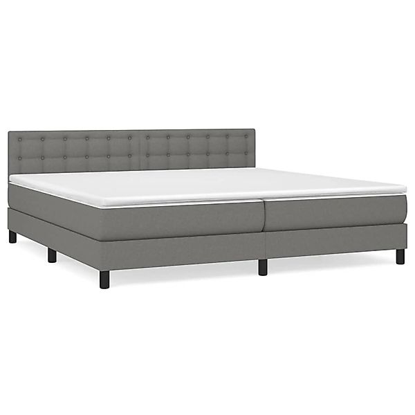 vidaXL Boxspringbett mit Matratze Dunkelgrau 200x200 cm Stoff1389483 günstig online kaufen
