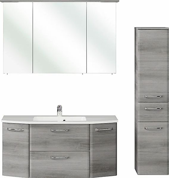 Saphir Badmöbel-Set »Quickset 3-teilig, Mineralmarmor-Waschtisch und LED-Sp günstig online kaufen