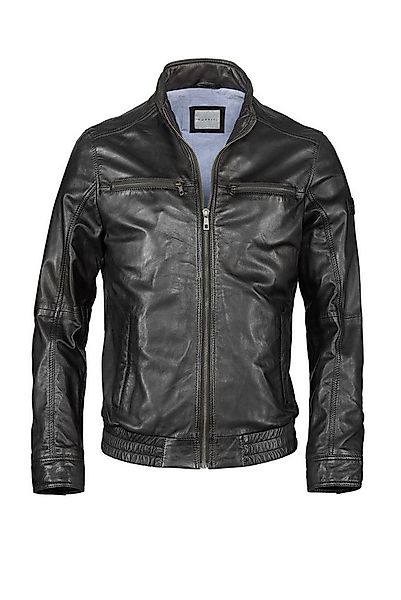 bugatti Lederjacke BUSASCHA (1-St) mit Stehkragen und Reisverschlüssen günstig online kaufen