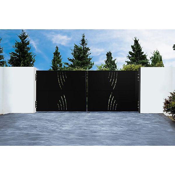 Casanoov Drehtorpaket Nali Veleta 300x120cm & Tor 100x120cm Schwarz günstig online kaufen