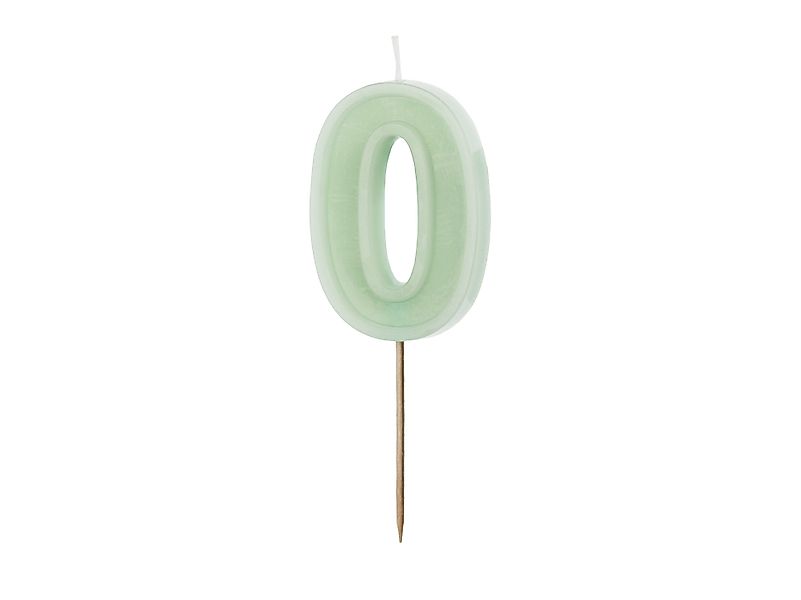 partydeco Geburtstagskerze Kerzenzahl #0, 6 cm günstig online kaufen