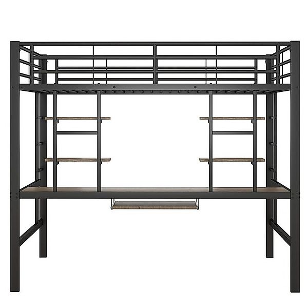 Gotagee Metallbett Jugendbett mit Schreibtisch Eisenbett 140x200cm Gästebet günstig online kaufen