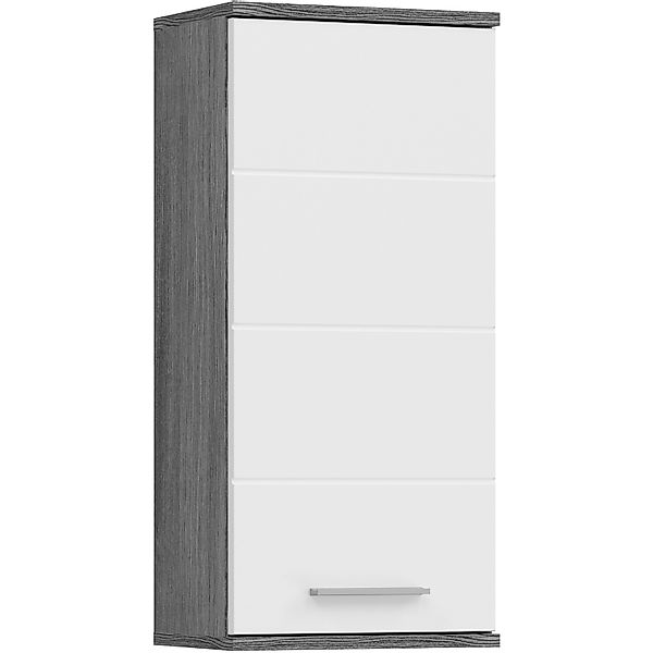 xonox.home Hängeschrank Weiß Hochglanz Rauchsilber Beschichtet 35x77x25 cm günstig online kaufen