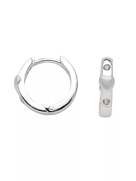 Adelia´s Paar Ohrhänger "925 Silber Ohrringe Creolen Herz Ø 13,8 mm", mit Z günstig online kaufen
