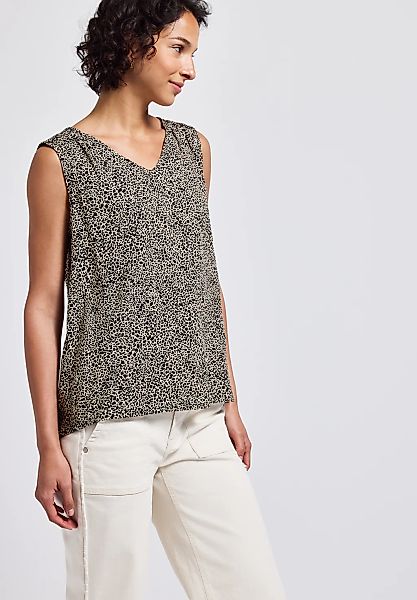 STREET ONE Blusentop, mit Smock-Details und Animal-Print günstig online kaufen