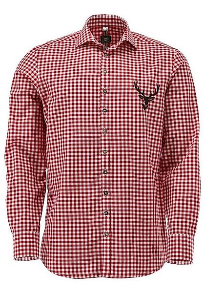 OS Trachten Trachtenhemd Lamenta Slim Fit, Haifischkragen, 1/1-Arm, Hirschd günstig online kaufen