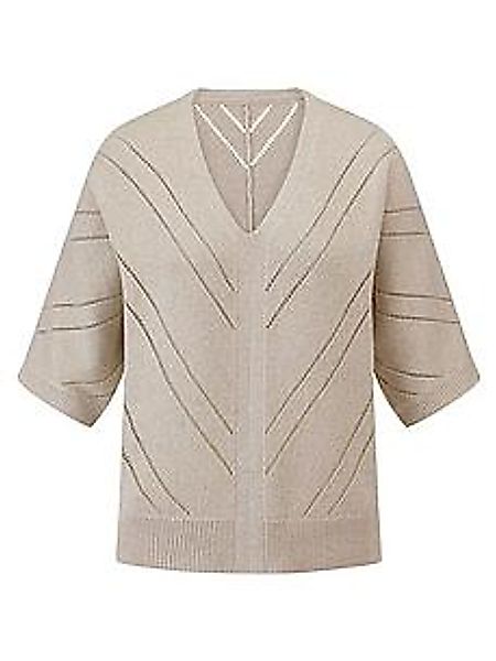 V-Pullover Peter Hahn beige günstig online kaufen
