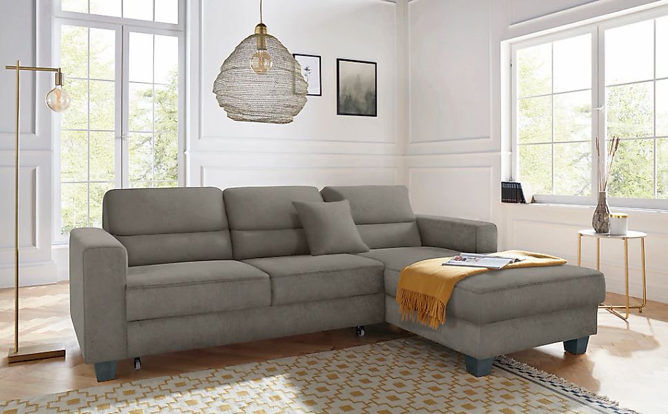 TRENDMANUFAKTUR Ecksofa "Chamber, zeitlos & modern, hoher Sitzkomfort, Brei günstig online kaufen