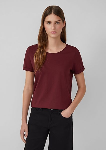 s.Oliver Kurzarmshirt T-Shirt mit Ärmelumschlag günstig online kaufen