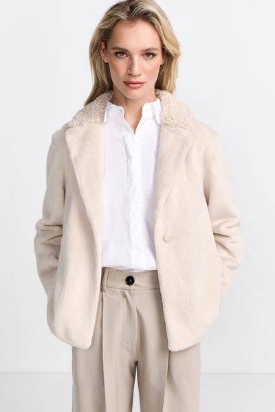 RICHROYAL Jackenblazer Mit zwei verschiedenen Fellimitaten; mit seitlichen günstig online kaufen