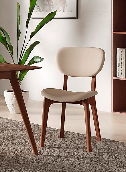 INOSIGN Stuhl »COZY Made in Italy« (Set) 2 Stk. Microfaser Gestell in Buche günstig online kaufen