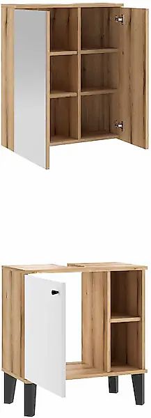 INOSIGN Badmöbel-Set »OSLO, Bad im skandinavischen Design, 2-teiliges Badez günstig online kaufen