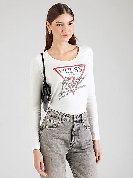 Guess Langarmshirt LOVE (1-tlg) Ziersteine günstig online kaufen