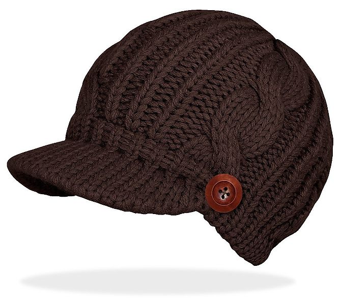 dy_mode Strickmütze Damen Schirmmütze Strickmütze Mütze Wintermütze mit Hol günstig online kaufen