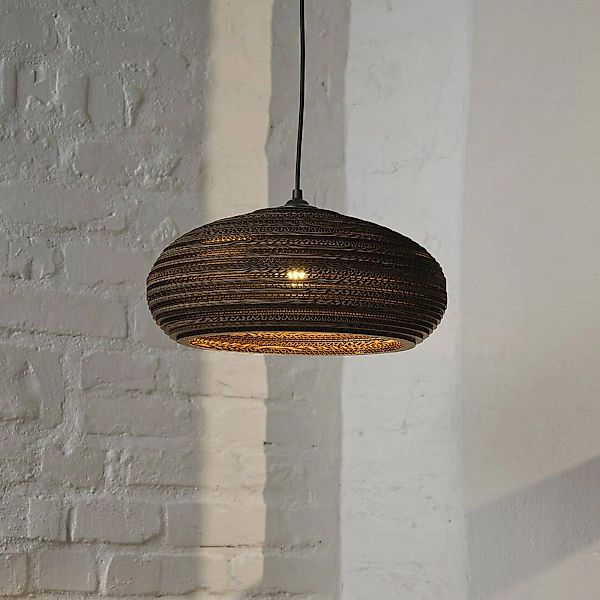 OSRAM Hängeleuchte DROP, braun, Ø 40 cm, Wellpappe, E27 günstig online kaufen