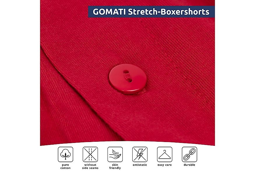 Gomati Boxershorts Herren Jersey Boxershorts (2 Stück) Baumwolle günstig online kaufen
