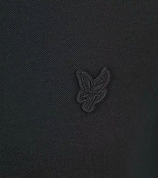 Lyle and Scott Tonal Eagle Polo Schwarz  - Größe XL günstig online kaufen