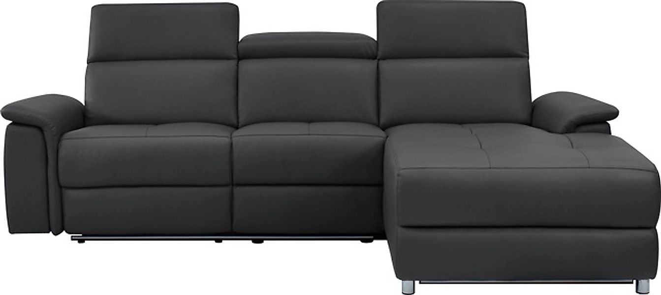 Home affaire Ecksofa »Pareli, L-Form, 259cm,m. Recamiere, Echtleder, Kunstl günstig online kaufen