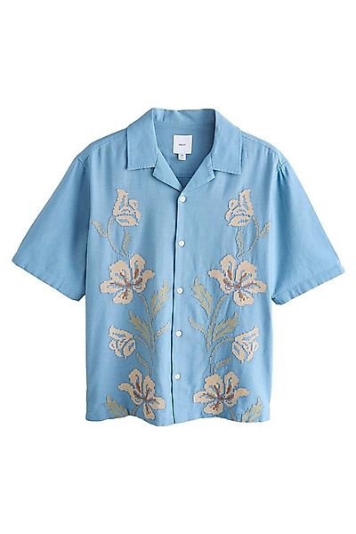 Next Kurzarmhemd Kurzarmhemd mit Kreuzstich-Stickerei (1-tlg) günstig online kaufen