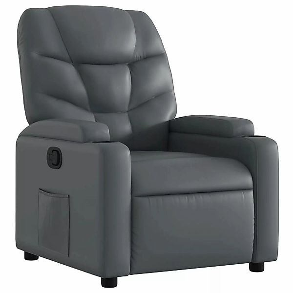 vidaXL Sessel Relaxsessel Grau Kunstleder (1-St) günstig online kaufen