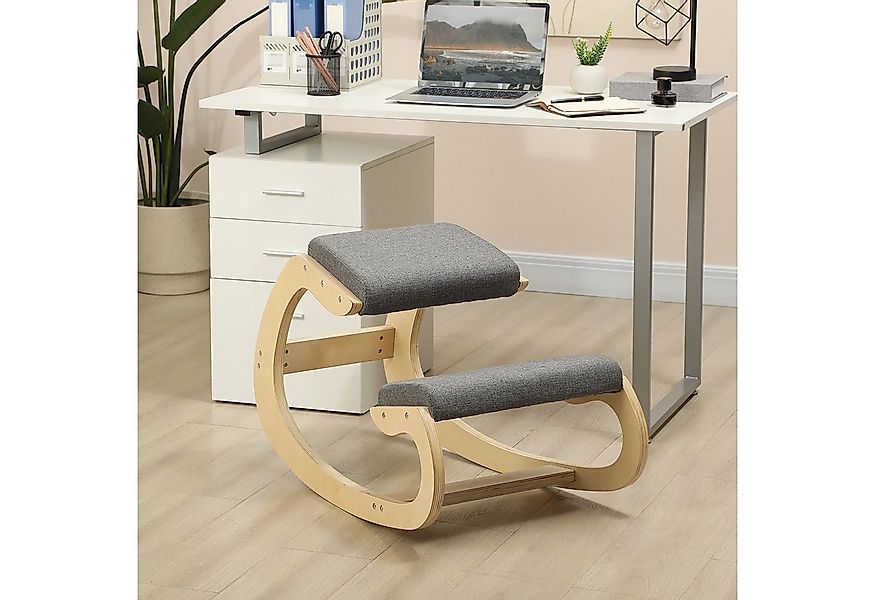 HOMCOM Stuhl Ergonomischer Kniehocker, Schaukelnder Kniestuhl (Schreibtisch günstig online kaufen