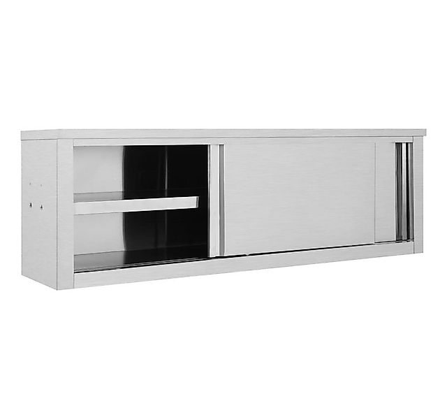 vidaXL Wandhängeschrank, Wandschrank mit Schiebetüren 150×40×50 cm Edelstah günstig online kaufen
