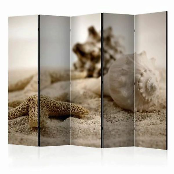 artgeist Paravent Beach and shell II [Room Dividers] beige Gr. 225 x 172 günstig online kaufen