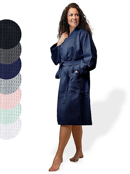 SIEGENTHAL Morgenmantel SIEGENTHAL® Damen Bademantel Waffelpique 100% Baumw günstig online kaufen