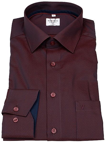 MARVELIS Businesshemd Modern Fit leicht tailliert bügelfrei Kentkragen günstig online kaufen
