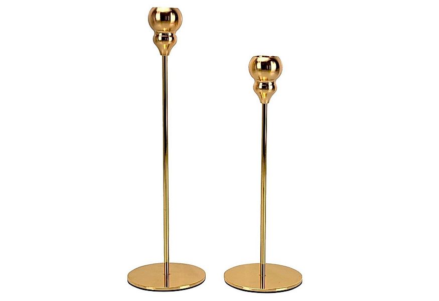 Online-Fuchs Kerzenhalter - 2 moderne Kerzenständer aus Metall für Stabkerz günstig online kaufen