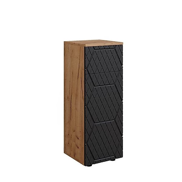 Vicco Midischrank Irma Goldkraft Eiche/Anthrazit 30 x 81 cm mit 1 Schublade günstig online kaufen