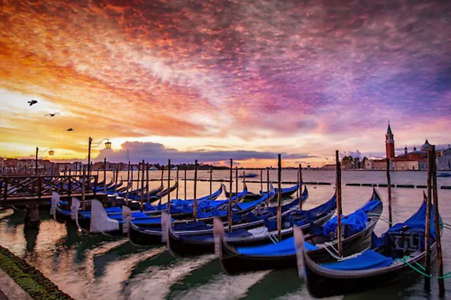 Papermoon Fototapete »Venedig Boote« günstig online kaufen