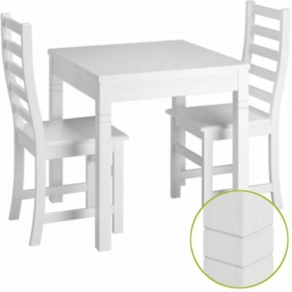 Erst-Holz® Tisch-und Stuhlset mit Tisch und 2 Stühle skandinavischer Look w günstig online kaufen