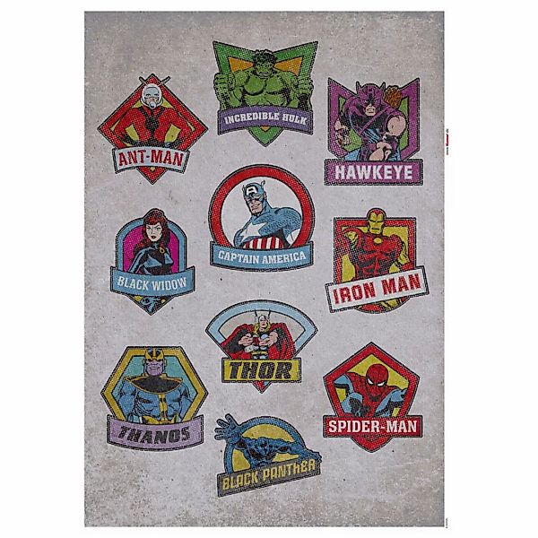 Komar Wandtattoo Avengers Badges  Avengers Badges B/L: ca. 50x70 cm günstig online kaufen