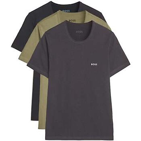 BOSS  T-Shirt 3 Pack Cotton T-Shirts Black/Dark Grey/Khaki Green günstig online kaufen