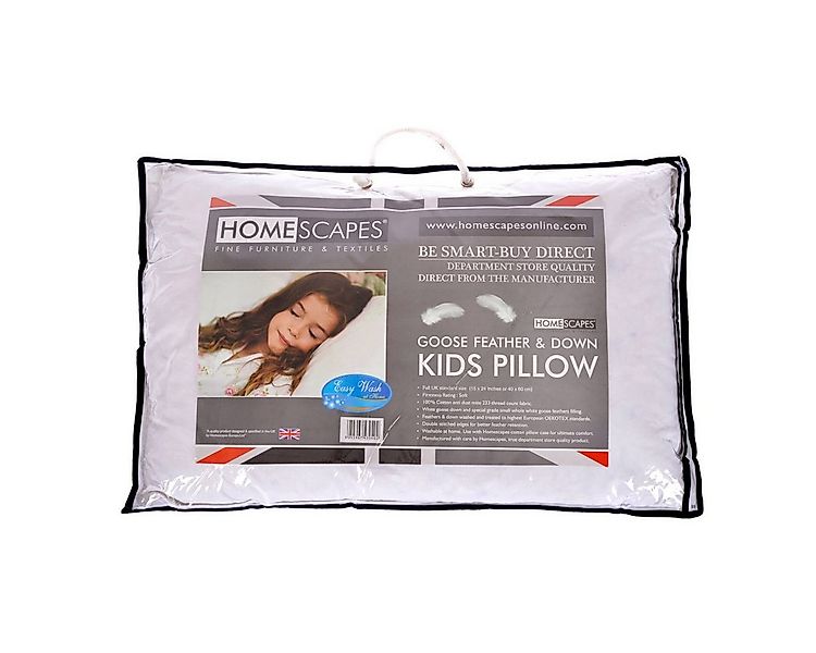 Homescapes Gänsefederkopfkissen Kinderkopfkissen 40 x 60 cm, Gänsefeder- un günstig online kaufen
