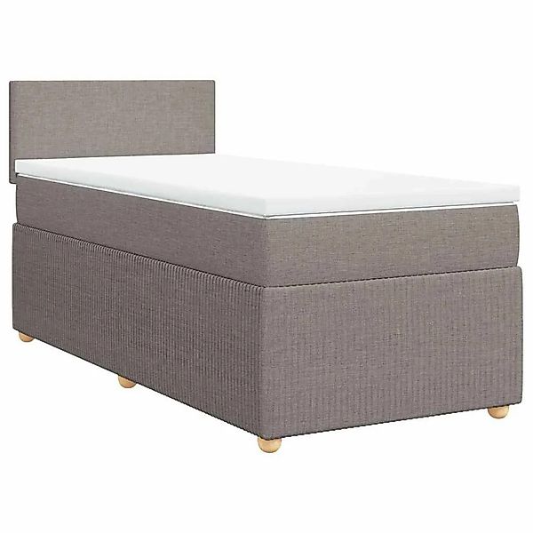 vidaXL Boxspringbett mit Matratze Taupe 90x190 cm Stoff 3287308 günstig online kaufen