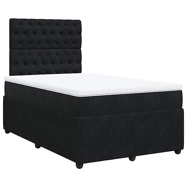 vidaXL Boxspringbett mit Matratze Schwarz 120x190 cm Samt 3292294 günstig online kaufen