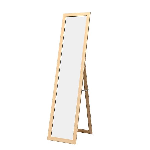 Costway 2 In 1 Ganzkörperspiegel Ankleidespiegel 37x155cm Natur günstig online kaufen