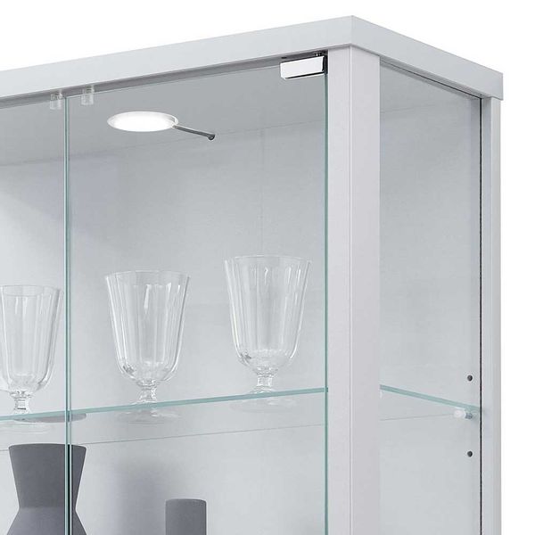 Wandvitrine in Silberfarben Made in Germany günstig online kaufen