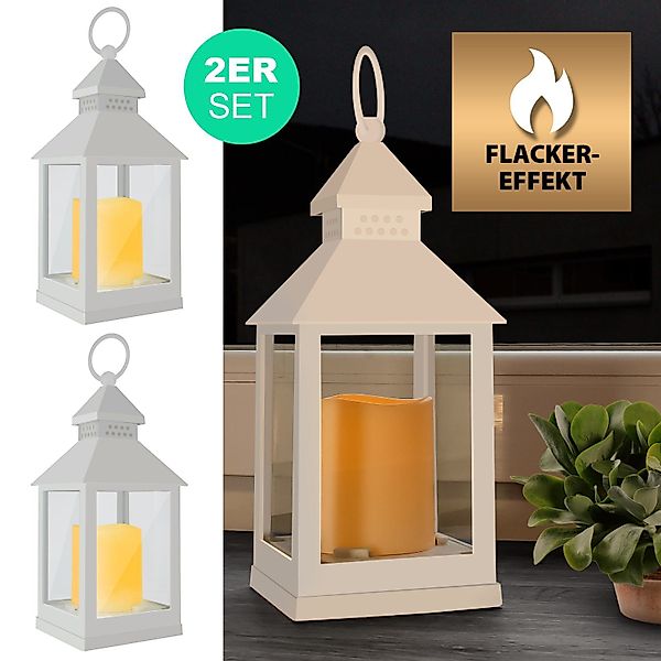 EAXUS LED Laterne Windlicht mit realistischem günstig online kaufen