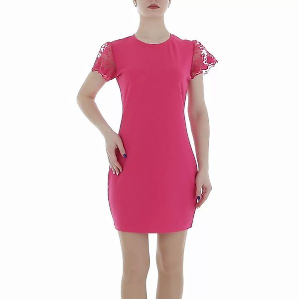Ital-Design Sommerkleid Damen Freizeit (86164395) Spitze Minikleid in Pink günstig online kaufen