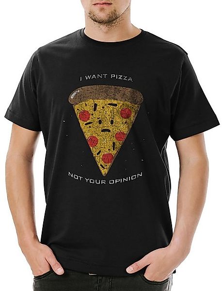 Urban Backwoods Print-Shirt Urban Backwoods I Want Pizza Herren T-Shirt (1- günstig online kaufen